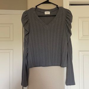 Puff Sleeve Knit Top